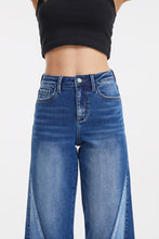 Load image into Gallery viewer, BAYEAS High Waist Two-Tones Patched Wide Leg Jeans
