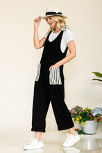 Load image into Gallery viewer, Stripe Contrast Pocket Rib Jumpsuit
