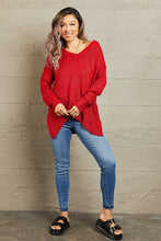 Load image into Gallery viewer, By The Fire Draped Detail Knit Sweater
