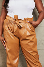 Load image into Gallery viewer, Powerful You Faux Leather Paperbag Waist Pants
