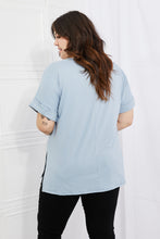 Load image into Gallery viewer, Simply Comfy V-Neck Loose Fit Shirt in Blue
