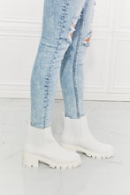 Load image into Gallery viewer, Work For It Matte Lug Sole Chelsea Boots in White
