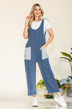 Load image into Gallery viewer, Stripe Contrast Pocket Rib Jumpsuit
