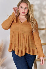 Load image into Gallery viewer, V-Neck Flounce Sleeve Blouse
