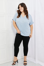 Load image into Gallery viewer, Simply Comfy V-Neck Loose Fit Shirt in Blue
