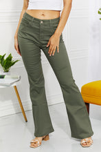 Load image into Gallery viewer, Zenana Clementine High-Rise Bootcut Jeans in Olive
