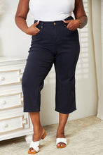 Load image into Gallery viewer, Judy Blue High Waist Tummy Control Garment Dyed Wide Cropped Jeans
