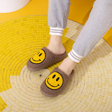 Load image into Gallery viewer, Smiley Face Slippers - Brown
