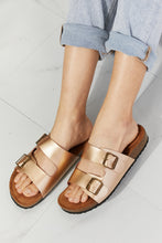 Load image into Gallery viewer, Best Life Double-Banded Slide Sandal in Gold
