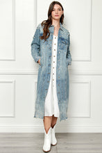 Load image into Gallery viewer, Distressed Raw Hem Pearl Detail Button Up Jacket
