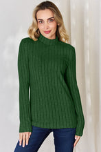 Load image into Gallery viewer, Ribbed Mock Neck Long Sleeve T-Shirt
