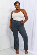 Load image into Gallery viewer, Judy Blue Cassidy High Waisted Tummy Control Striped Straight Jeans
