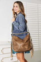 Load image into Gallery viewer, PU Leather Fringe Detail Shoulder Bag
