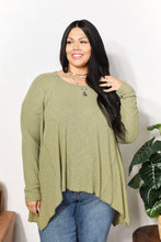 Load image into Gallery viewer, Oversized Super Soft Rib Layering Top with a Sharkbite Hem and Round Neck
