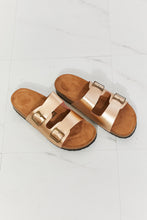 Load image into Gallery viewer, Best Life Double-Banded Slide Sandal in Gold
