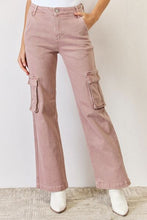 Load image into Gallery viewer, RISEN High Rise Cargo Wide Leg Jeans
