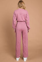 Load image into Gallery viewer, Button Up Drawstring Waist Straight Jumpsuit
