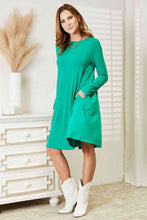 Load image into Gallery viewer, Long Sleeve Flare Dress with Pockets
