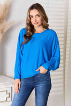 Load image into Gallery viewer, Round Neck Batwing Sleeve Blouse
