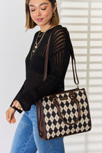 Load image into Gallery viewer, Argyle Pattern PU Leather Handbag
