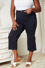 Load image into Gallery viewer, Judy Blue High Waist Tummy Control Garment Dyed Wide Cropped Jeans
