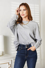 Load image into Gallery viewer, Seam Detail Round Neck Long Sleeve Top
