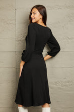 Load image into Gallery viewer, Surplice Flare Ruching Dress
