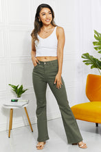 Load image into Gallery viewer, Zenana Clementine High-Rise Bootcut Jeans in Olive
